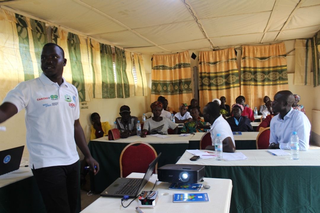 CDC’s DPM/PAMANA project Manager Facilitating a Gender Equality and PSEA Training in Yei, South Sudan 
